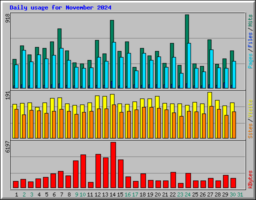 Daily usage for November 2024