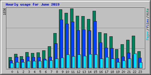 Hourly usage for June 2019