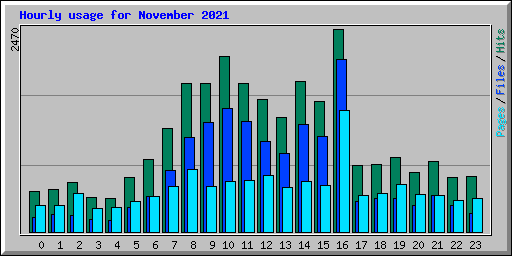 Hourly usage for November 2021