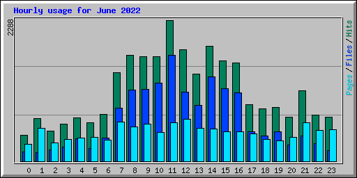Hourly usage for June 2022