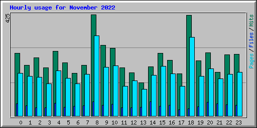 Hourly usage for November 2022