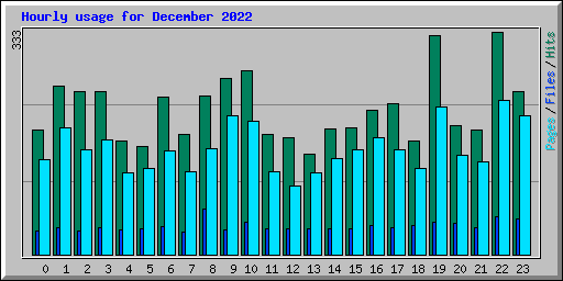 Hourly usage for December 2022