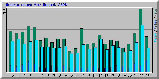 Hourly usage for August 2023