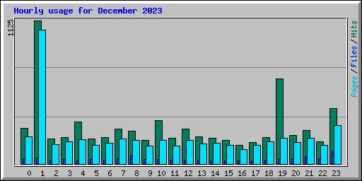 Hourly usage for December 2023