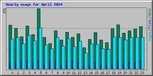 Hourly usage for April 2024