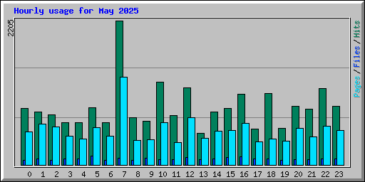 Hourly usage for May 2025