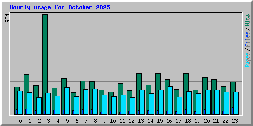 Hourly usage for October 2025