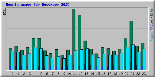 Hourly usage for December 2025