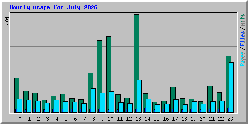 Hourly usage for July 2026