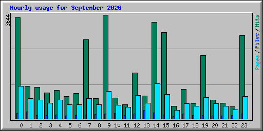 Hourly usage for September 2026